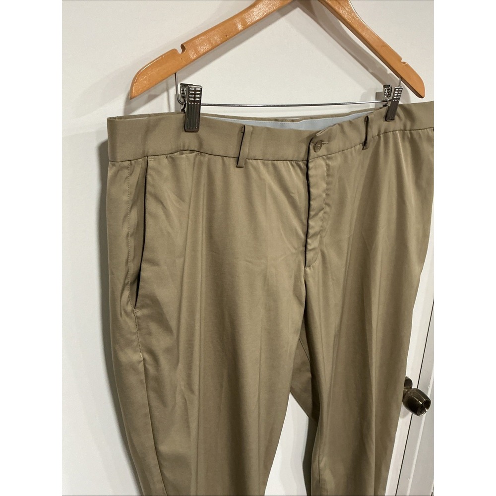 Nike Golf, Dri-fit Golf Pants, Men's 40x32, Beige, Flat Front, Stretch - Picture 3 of 8